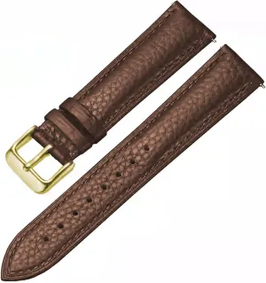Genuine Leather Watch Band Hand-Stitched Texture Padded Italian Leather Strap Quick Release 12mm 13mm 14mm 15mm 16mm 17mm 18mm 19mm 20mm 21mm 22mm 23mm 24mm Replacement Band for Women Men