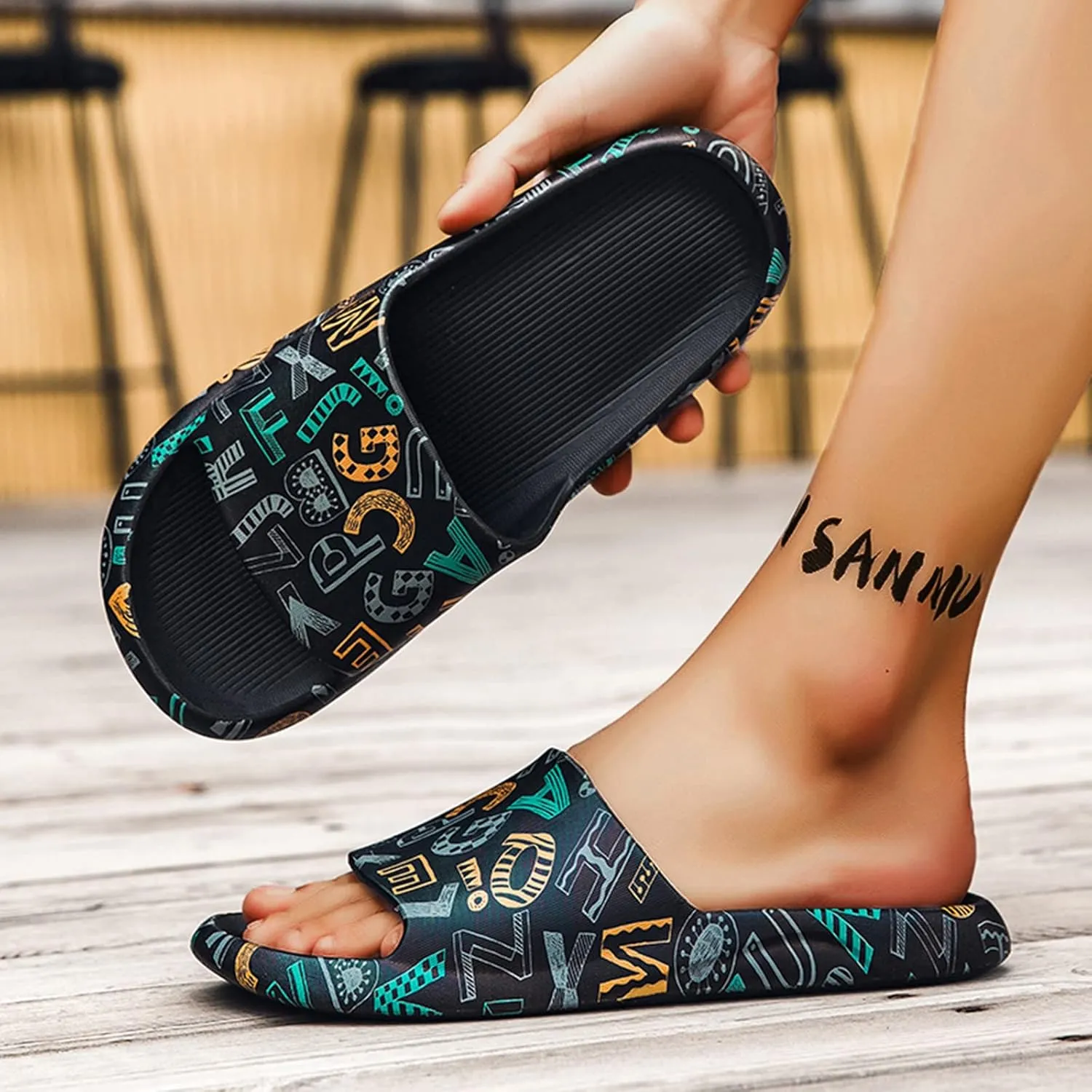 Gibobby Womens Sandals,Starapy Beach Sandals Open Toe Slip On Wedge Chunky Heel Studded Summer Dress Sandals
