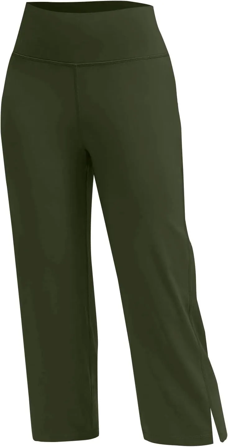 GIERIDUC Pull On Capris for Women Dressy Casual Stretch Lightweight Capri Elastic High Waist Lounge Pants Summer Yoga Shorts
