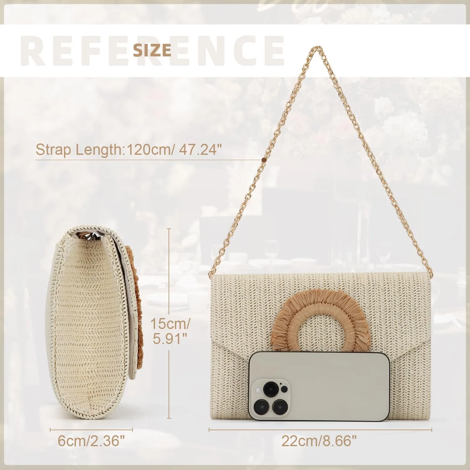 GOKTOW Straw Clutch Purse Rattan Summer Woven Beach Handbags for Women Wedding Vacation Travel Party 2025