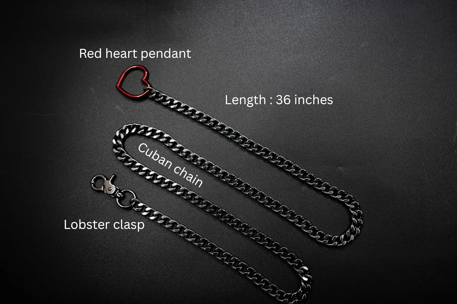 Gold Layered Necklaces for Women, Silver Cuban Slip Chain Heart O-ring Chunky Chain Necklace, Adjustable Lariat Necklace for Women and Men, Goth Jewelry Necklace