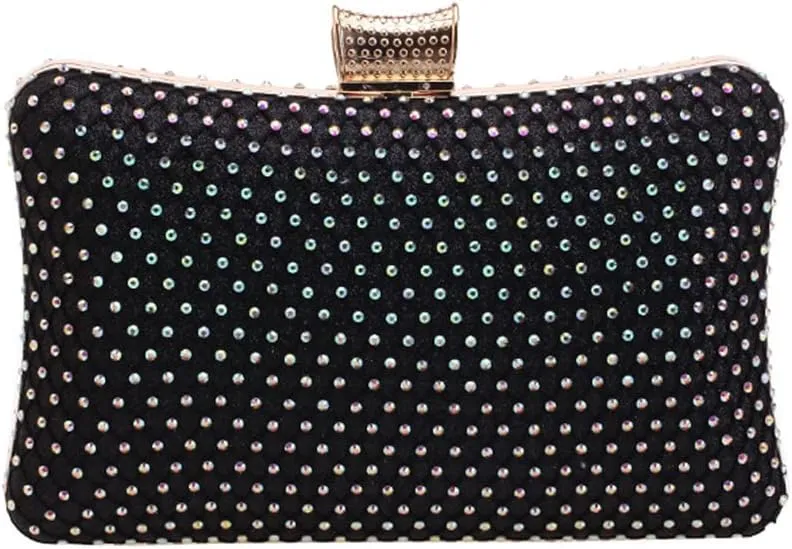 Golden Metal Chain Diamonds Party Wedding Clutch Bag Flap Design Shoulder Handbags Hollow Out Evening Bags