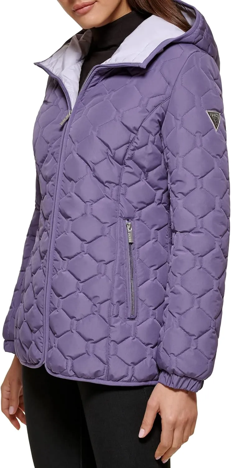 GUESS Women's Quilt Short Light-Weight Jacket