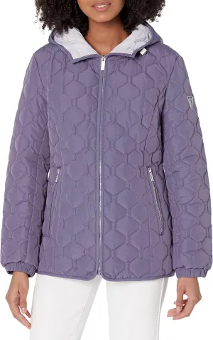 GUESS Women's Quilt Short Light-Weight Jacket