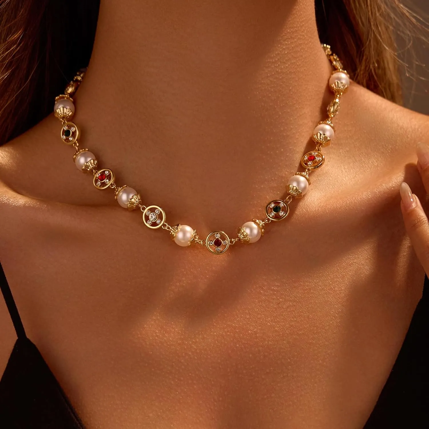 GZQ Gold Choker Necklaces for Women Charm Necklace Wedding Bridesmaid Party Jewelry Gifts