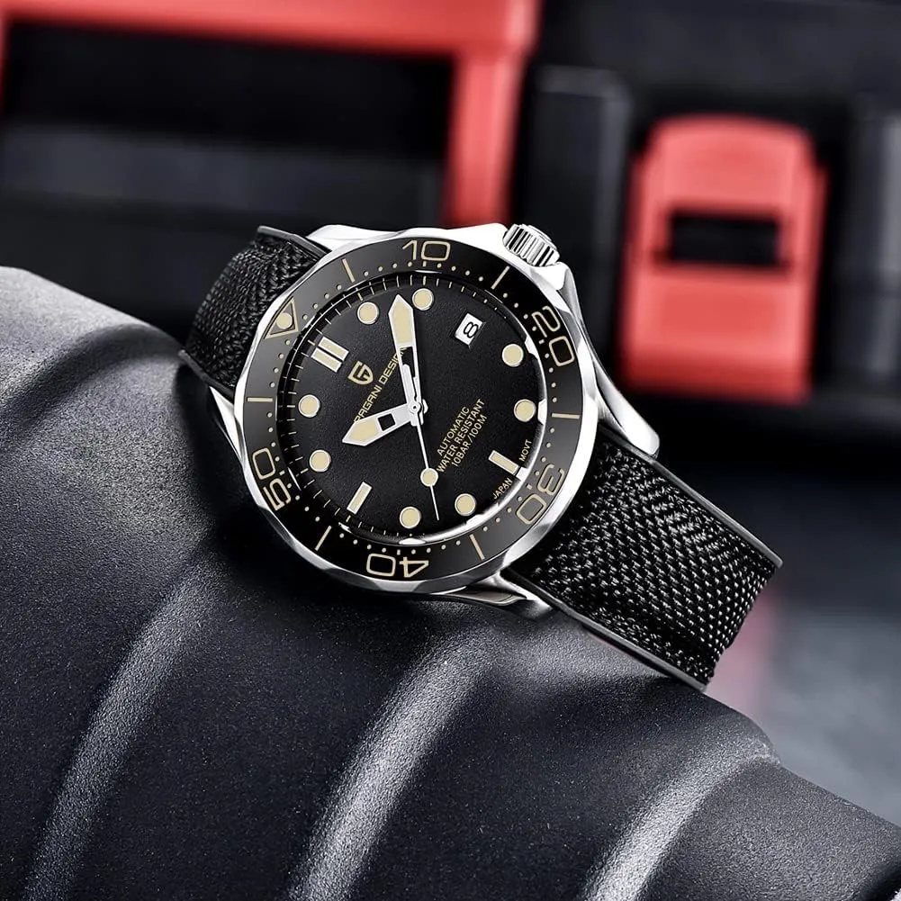 HaiQin Pagani Design Men's Automatic Diver's Watch Japanese Movement Sapphire Glass Date Display Business Luxury Watch - 1667
