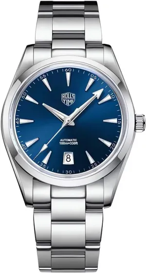 HaiQin RollsTimi 7912 Men's Automatic Watches NH35 Self Winding Movement Full Stianless Steel 100M Waterproof Fashion Dress Mechanical Wrist Watch