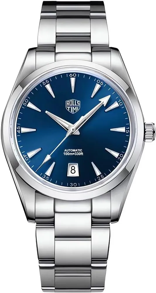 HaiQin RollsTimi 7912 Men's Automatic Watches NH35 Self Winding Movement Full Stianless Steel 100M Waterproof Fashion Dress Mechanical Wrist Watch