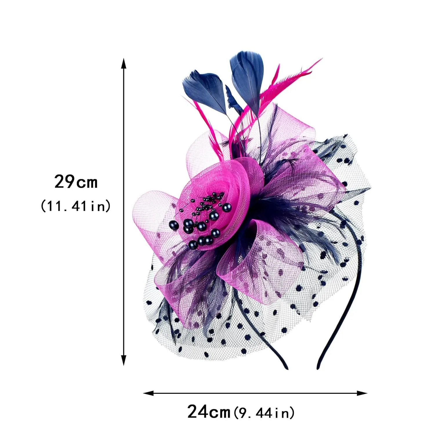 Hair Bands for Girls 8-12 Hat For Women Wedding Flower Cocktail Mesh Feathers Hair Clip Tea Party Headband Stylish Headbands Women