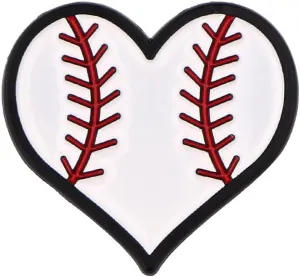 Heart-shaped Sport Balls Enamel Pin Love Heart Soocer Baseball Basketbal Football Lapel Pin Sports Ball Brooch Pins Sport Game Day Souvenir Badge Cloth Backpack Hat Decor