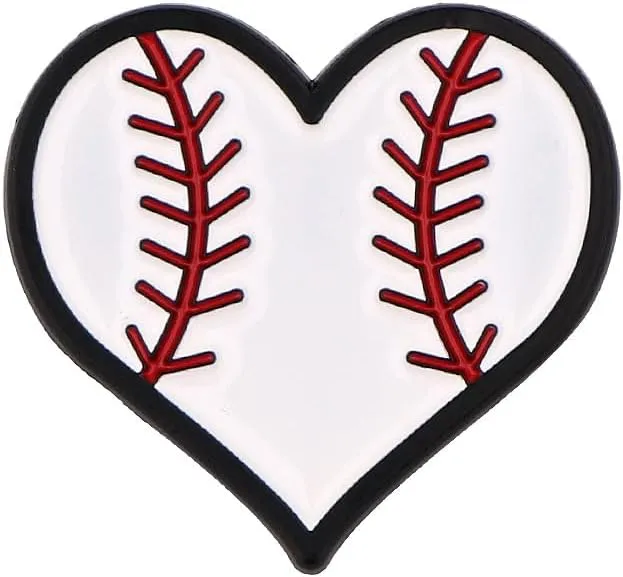 Heart-shaped Sport Balls Enamel Pin Love Heart Soocer Baseball Basketbal Football Lapel Pin Sports Ball Brooch Pins Sport Game Day Souvenir Badge Cloth Backpack Hat Decor