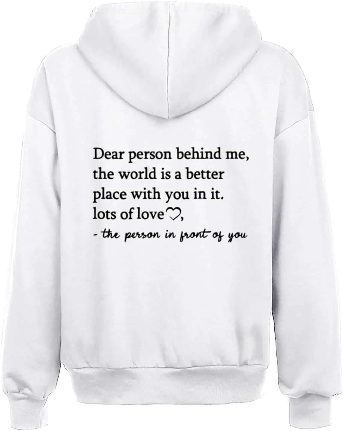 HGps8w Dear Person Behind Me Womens Zip Up Hoodies, Funny Sayings Oversized Long Sleeve Casual Sweatshirts Jackets