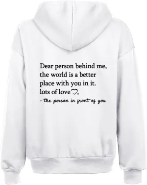 HGps8w Dear Person Behind Me Womens Zip Up Hoodies, Funny Sayings Oversized Long Sleeve Casual Sweatshirts Jackets