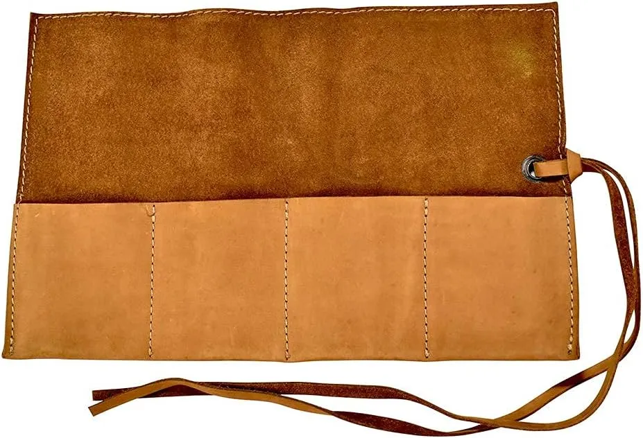 Hide & Drink, Leather Watch Roll Organizer Handmade from Full Grain Leather, Holds Up to 4 Watches, Easy Carry On Watchlover Storage (Old Tobacco)