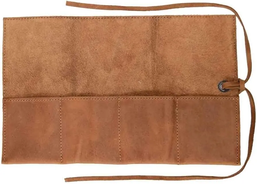 Hide & Drink, Leather Watch Roll Organizer Handmade from Full Grain Leather, Holds Up to 4 Watches, Easy Carry On Watchlover Storage (Single Malt Mahogany)