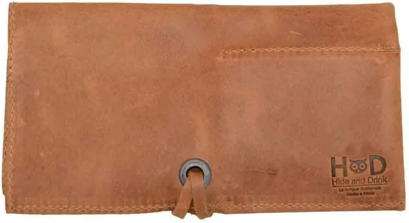 Hide & Drink, Leather Watch Roll Organizer Handmade from Full Grain Leather, Holds Up to 4 Watches, Easy Carry On Watchlover Storage (Single Malt Mahogany)