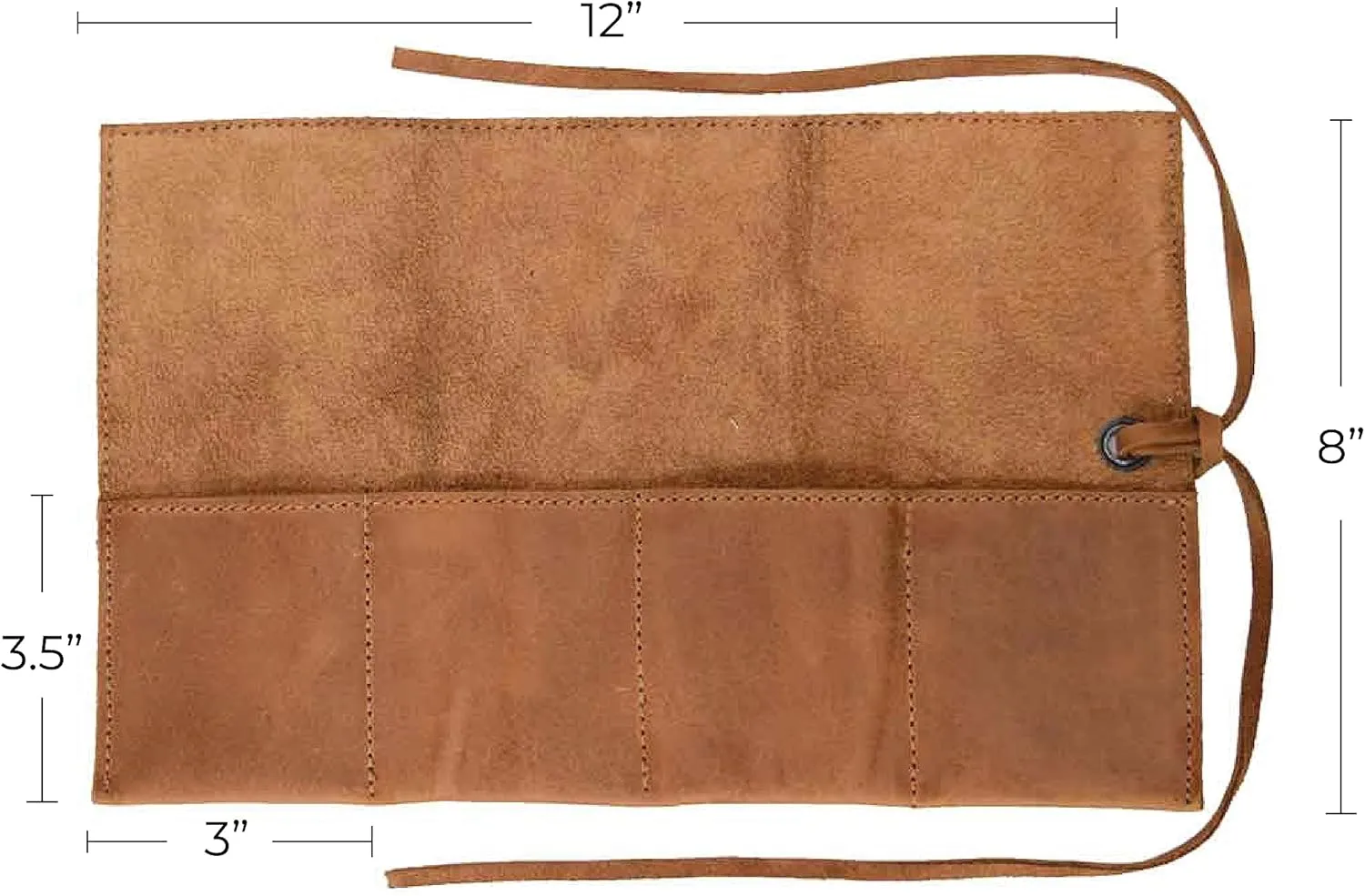 Hide & Drink, Leather Watch Roll Organizer Handmade from Full Grain Leather, Holds Up to 4 Watches, Easy Carry On Watchlover Storage (Single Malt Mahogany)