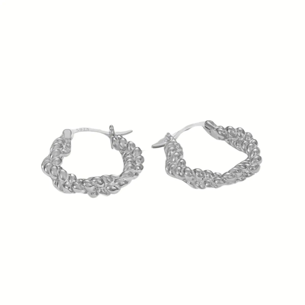 High-End Minimalist Irregular 18K Gold Plated Huggie Hoop Earrings (gold)