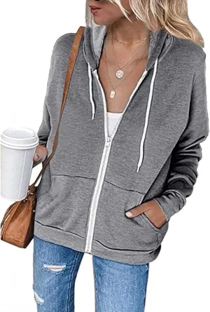 Hoodies for Women Pullover Color Block Pocket Casual Long Sleeve V Neck Sweatshirts Hooded Tops Shirts Outwear
