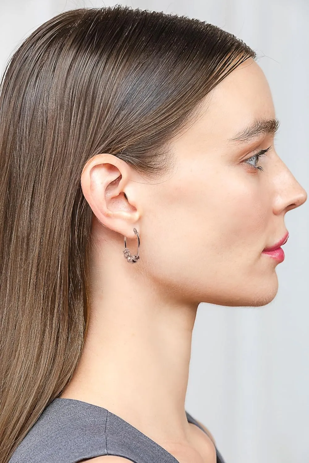 Hoops & Loops 925 Sterling Silver Bali Beaded Hoop Earrings for Women and Men - Round & Oval Oxidized Balinese Bead Ball Rope Twist Tribal Boho Antique Click-Top Unisex Click-Top Hoops, 15mm, 20mm