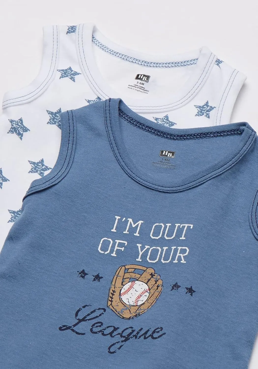 Hudson Baby Unisex Baby Cotton Sleeveless Bodysuits