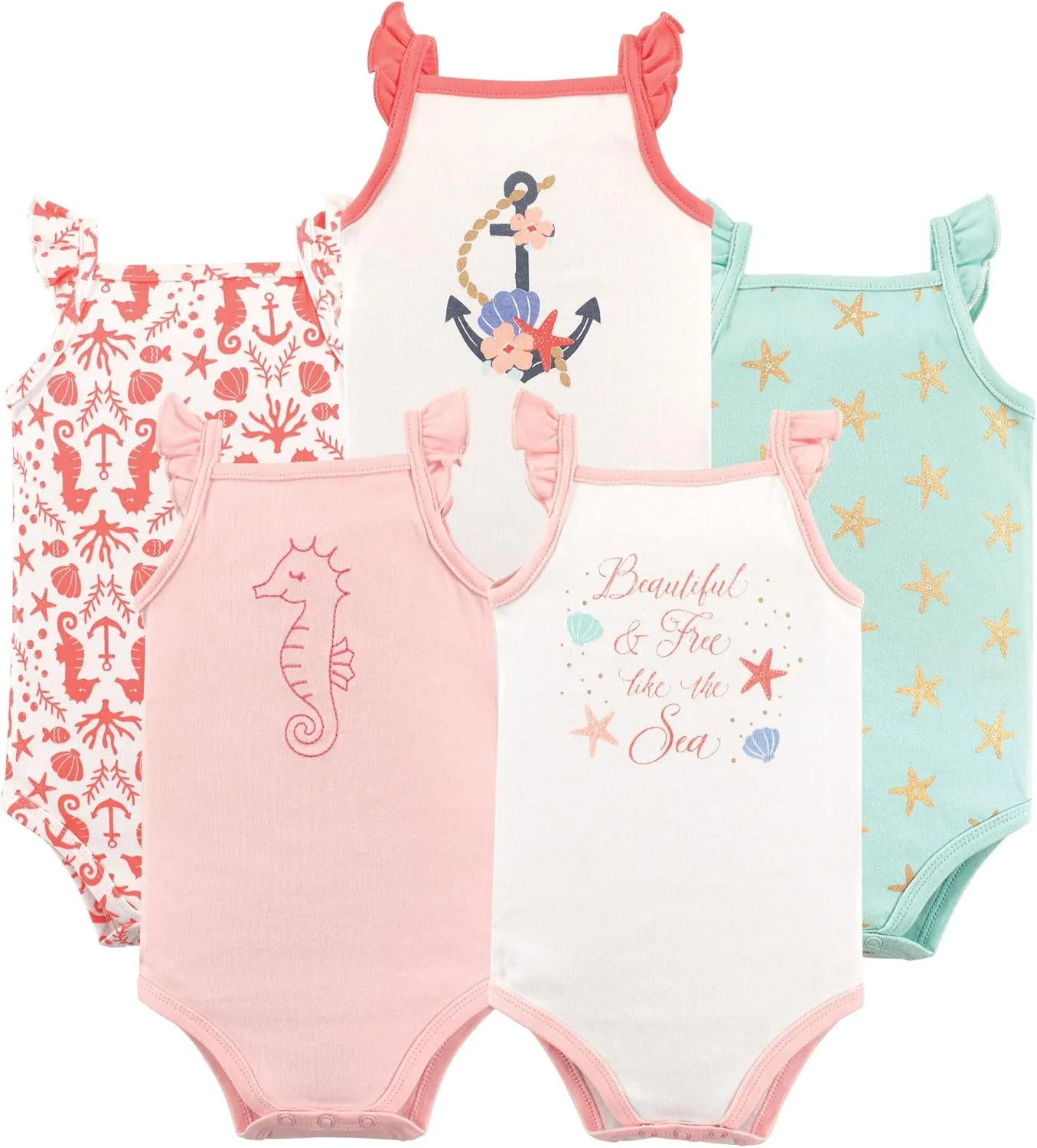Hudson Baby Unisex Baby Cotton Sleeveless Bodysuits