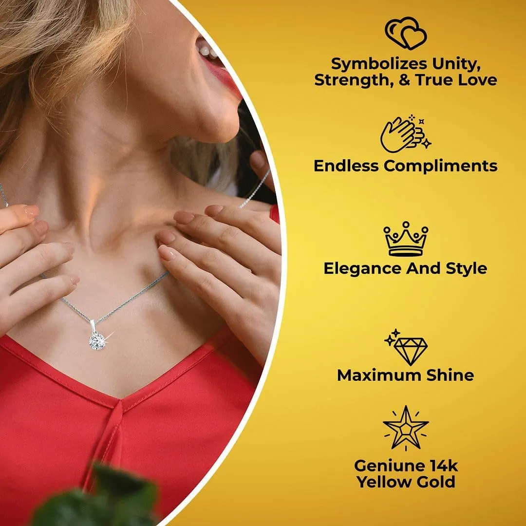 IGI Certified 0.5 to 4 Carat E-F VS Clarity Lab Grown Diamond Necklaces for Women in Solid 14k Gold Platinum Silver Diamond Necklace Jewelry Anniversary Birthday Gifts for Her - 20 Inches