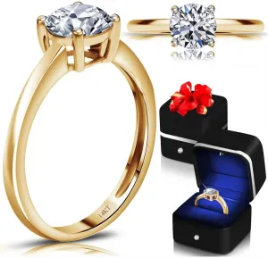IGI Certified 0.5 to 4 Carat E-F VS Clarity Lab Grown Diamond Ring - Engagement & Wedding Rings for Women Solid 14k Gold Platinum Silver Jewelry Anniversary Birthday Gifts for Her