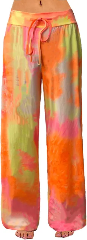 iniber Women's Comfy Pajama Pants Casual Lounge Pant Wide Leg Palazzo Stretch Drawstring Bottoms