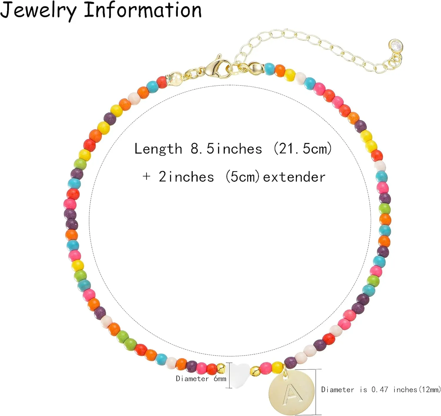 Initial Anklets for Women Handmade Beaded Ankle Bracelets 14K Gold Letter Initial Heart Anklet Boho Colorful Beads Ankle Bracelets Summer Beach Foot Jewelry Gift