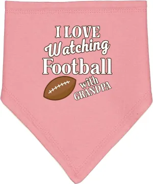 inktastic I Love Watching Football with Grandpa Baby Bandana Bib