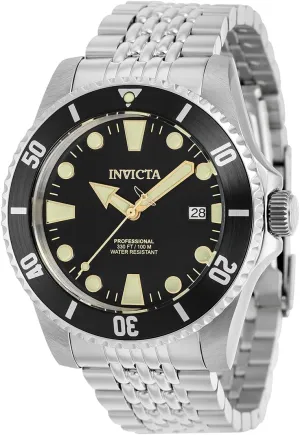 Invicta Pro Diver Men 44mm Stainless Steel Steel Black dial NH35A Automatic