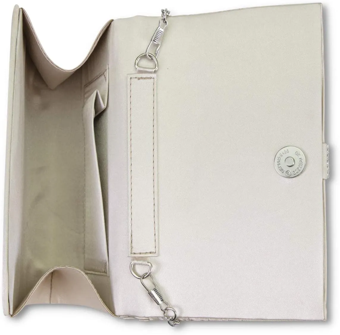 Jessica McClintock Alexis Pleated Flap with Rhinestones