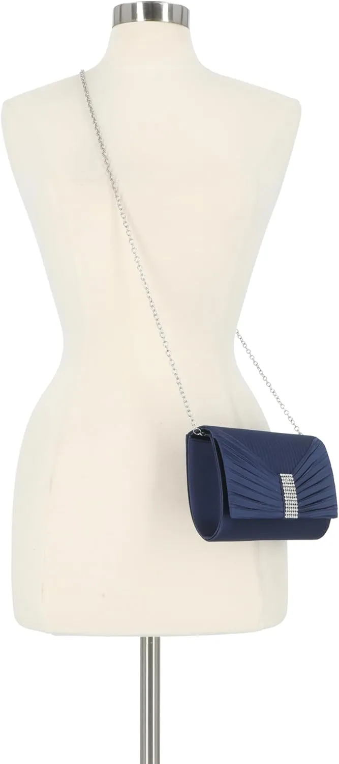 Jessica McClintock Alexis Pleated Flap with Rhinestones
