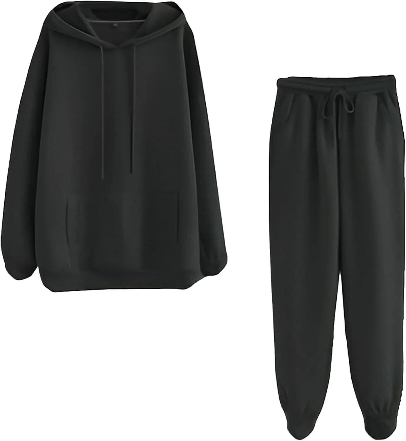 JMMSlmax Unisex 2 PC Sweatsuit Set Jogger Sweatpants Men Women Oversized Long Sleeve Hoodie Pullover Sweatshirt Tracksuit