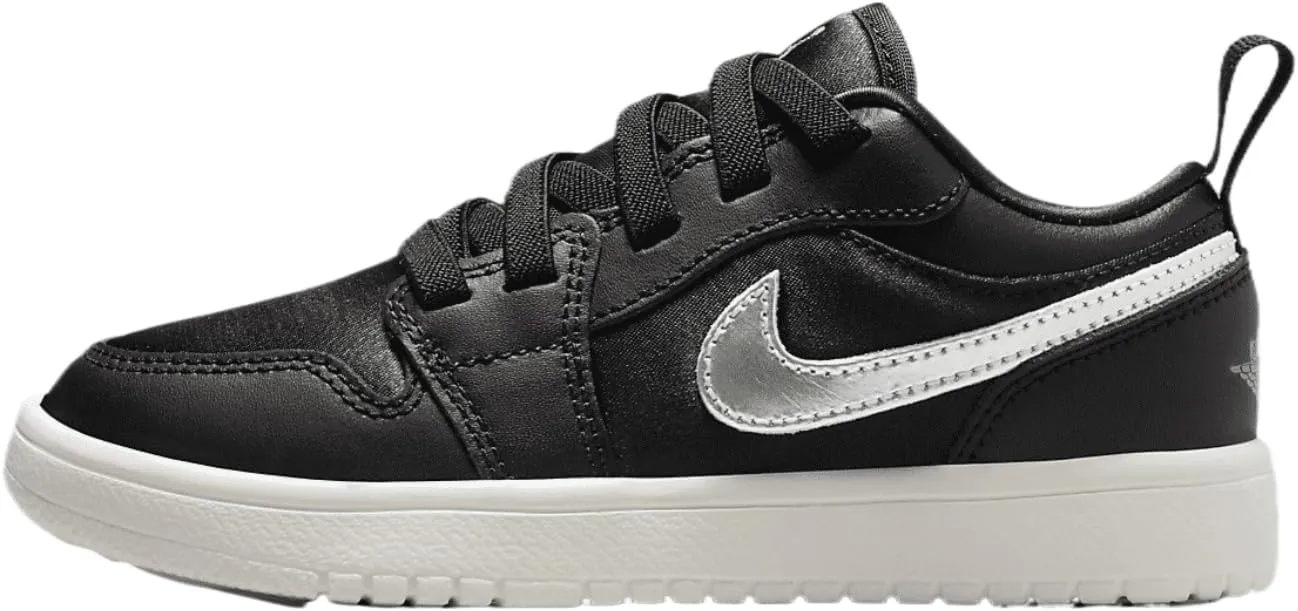 Jordan 1 Low Alt SE Little Kids' Shoes (FZ3920-001, Black/Sail/Metallic Gold/Metallic Silver)