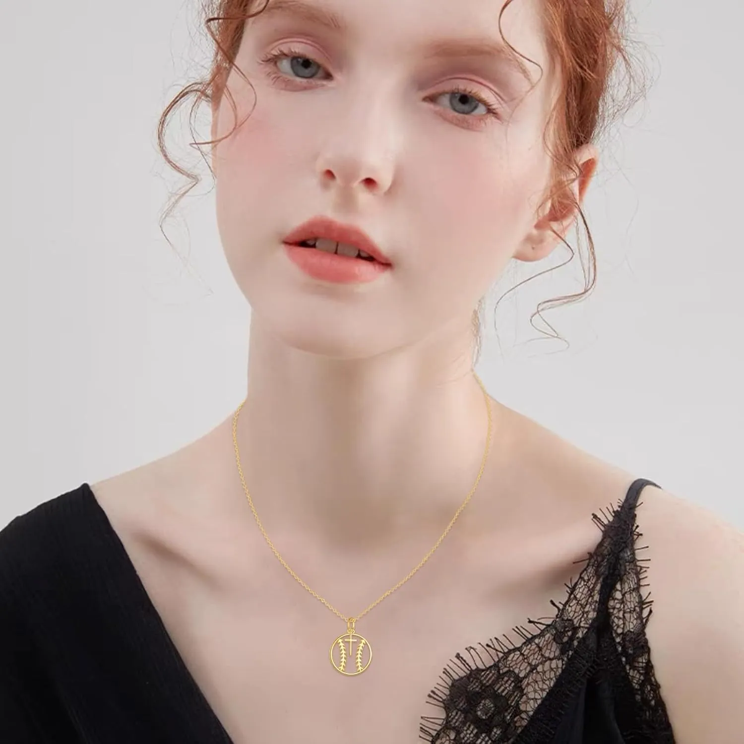 KECHO 14K Solid Gold Sport Necklace Pendant Real Gold Jewelry Gifts for Women Men Sport Lover