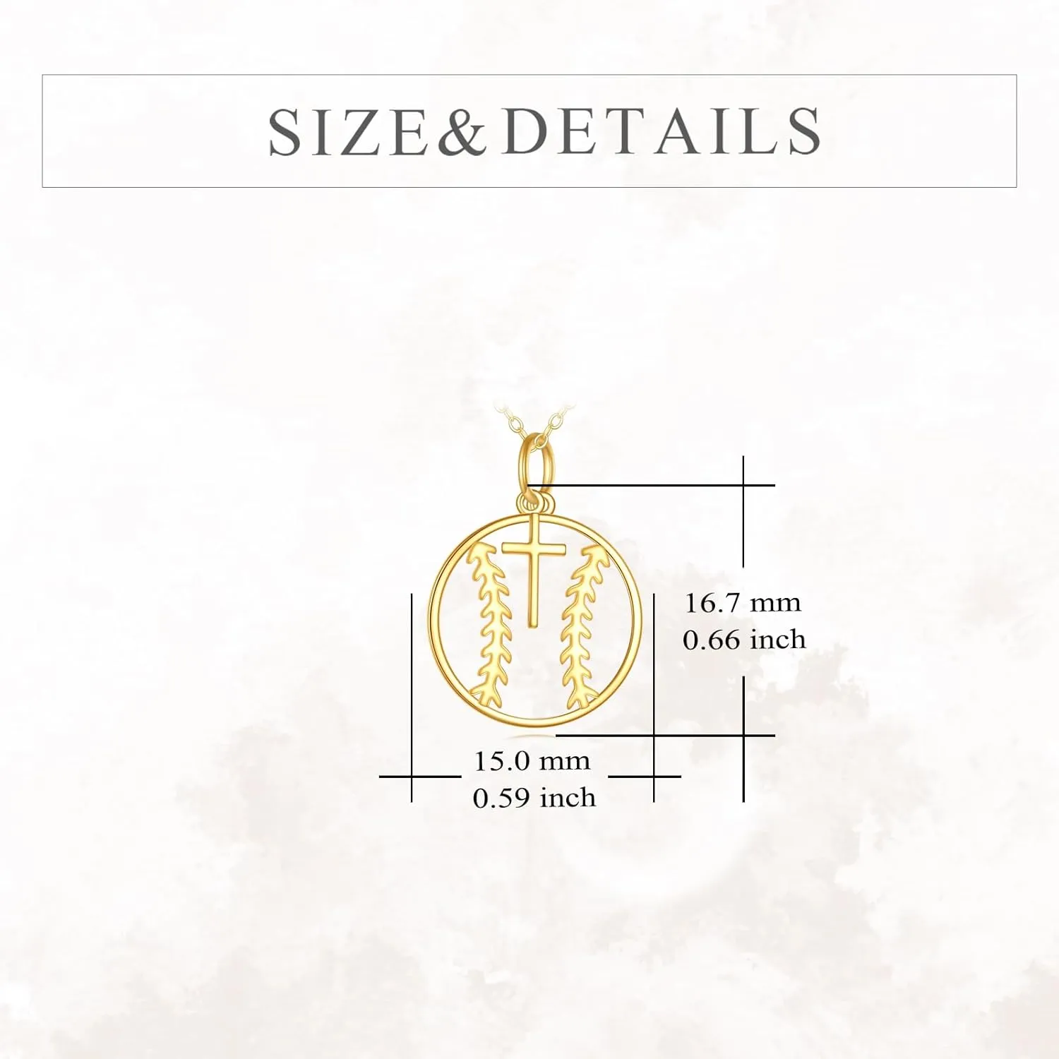 KECHO 14K Solid Gold Sport Necklace Pendant Real Gold Jewelry Gifts for Women Men Sport Lover