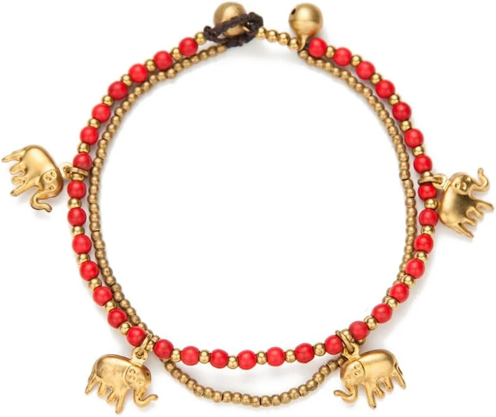 kelistom Bohemian Ankle Bracelets for Women Teen Girls, Handmade Natural Stone Beaded Chain Anklet
