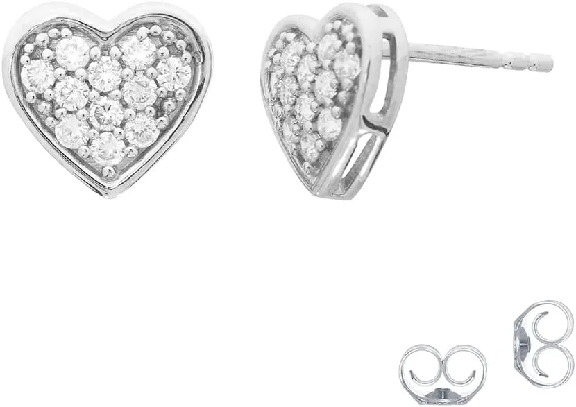 Lab Grown Diamond Earrings for Women | 1/10-1/2 CT TW Sterling Silver Diamond Earrings | Dazzling Diamond Jewelry Designs to Choose From