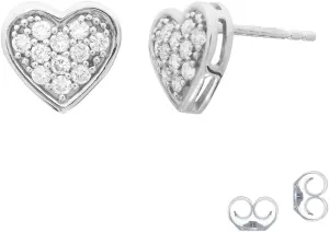 Lab Grown Diamond Earrings for Women | 1/10-1/2 CT TW Sterling Silver Diamond Earrings | Dazzling Diamond Jewelry Designs to Choose From