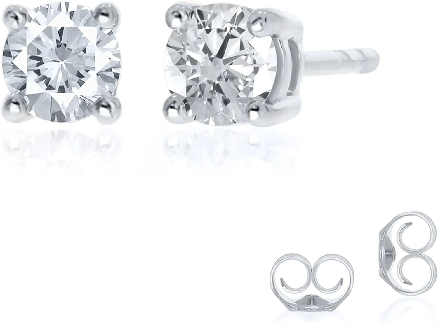 Lab Grown Diamond Stud Earrings for Men and Women | 14K Real Gold Diamond Earrings | 1/6-3 CT TW Certified GH VS/SI Color and Clarity Diamonds