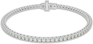 Lab Grown Diamond Tennis Bracelet | 7 Inches Real 10K White Gold 2 & 3 Carat Womens Bracelet | Ideal Gift for Women
