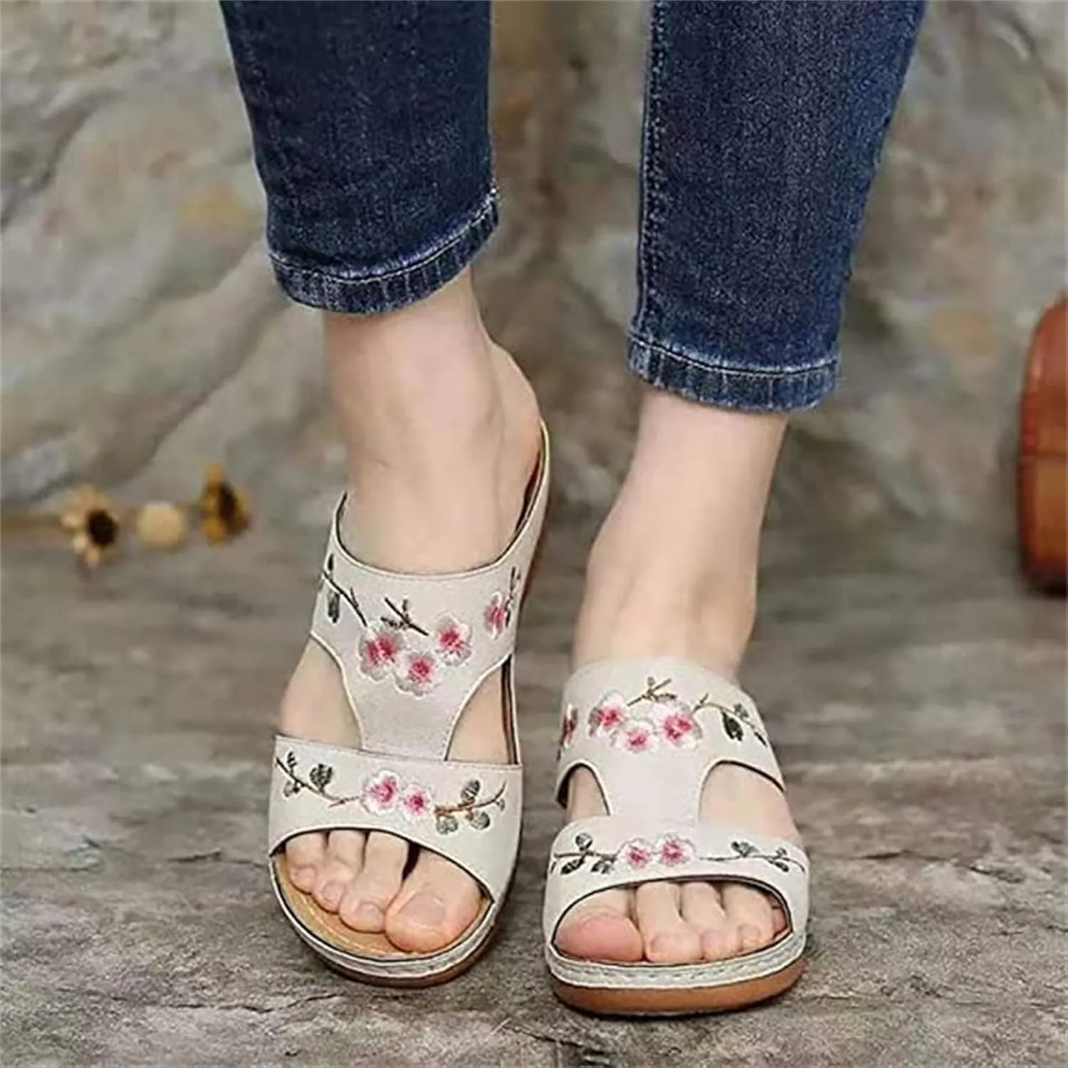 Ladmiple Orthopedic Sandals For Women Elegant Arch Support Slides Slippers Comfort Dressy Summer Orthotic Flip Flops