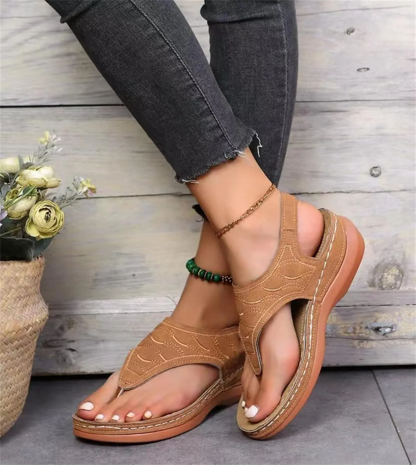 Ladmiple Orthotic Sandals For Women With Arch Support Orthopedic Flip Flops Soft Dressy Summer Beach Shoes Comfortable Slides