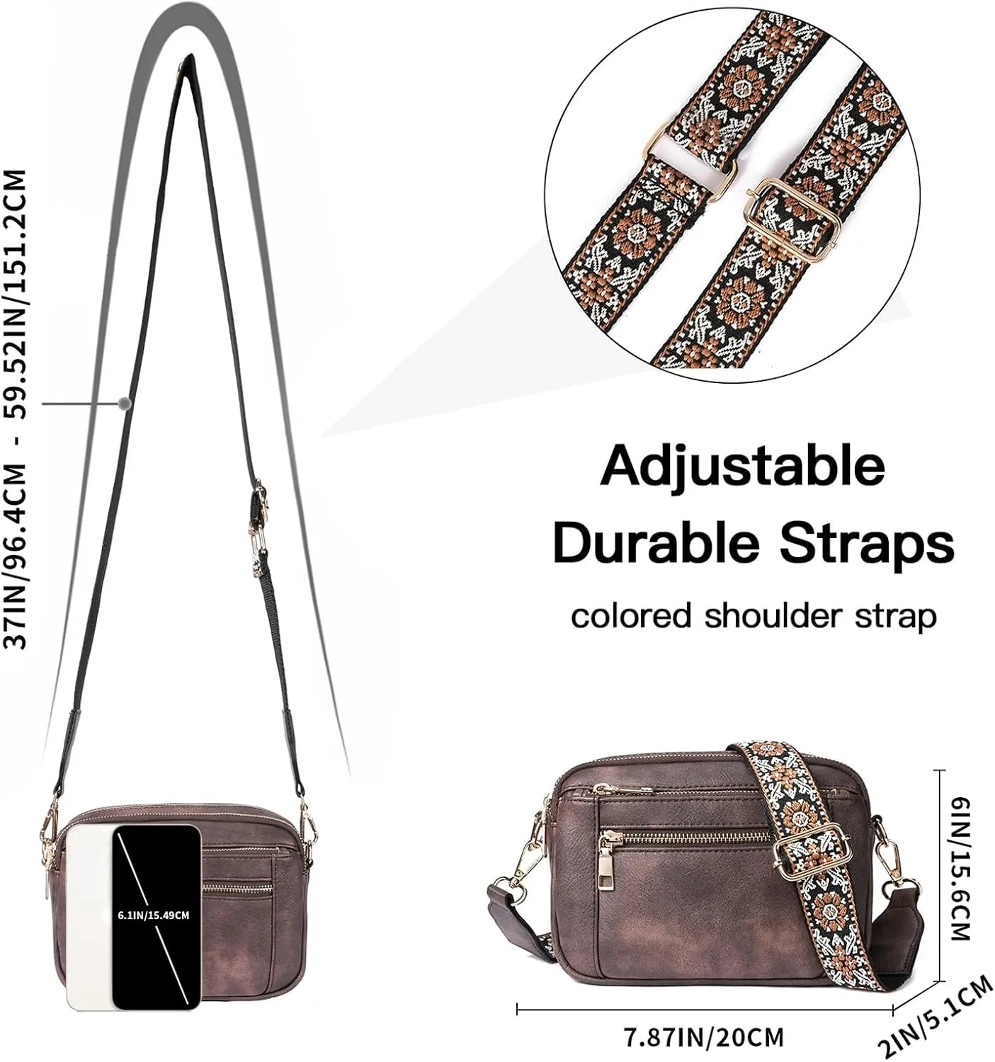 Langrents Crossbody Bag, Cross Body Bag for Woman, Langrents Purses, Lang Rents Multi Pocket Shoulder Bag