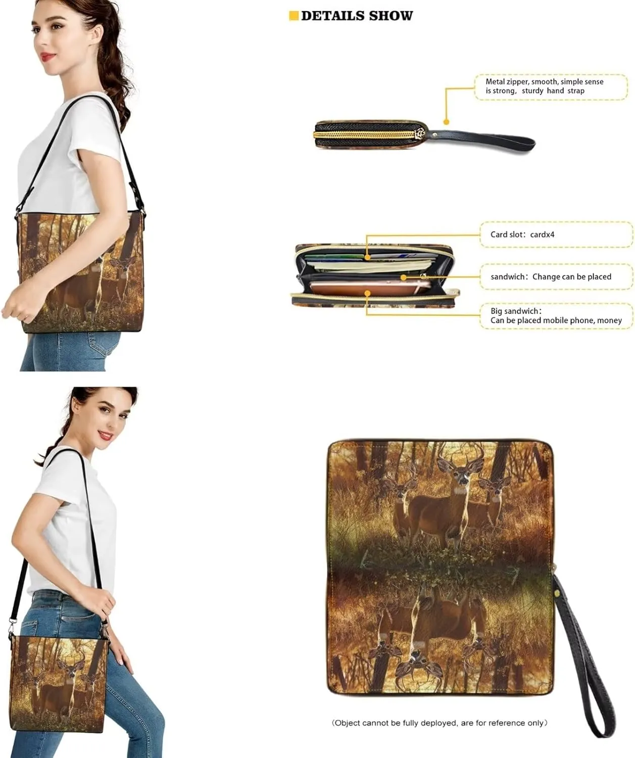 Leather Tote Bag with Wallet Set for Women Lady, Large Crossbody Satchel Purse Top Handle Purse Set