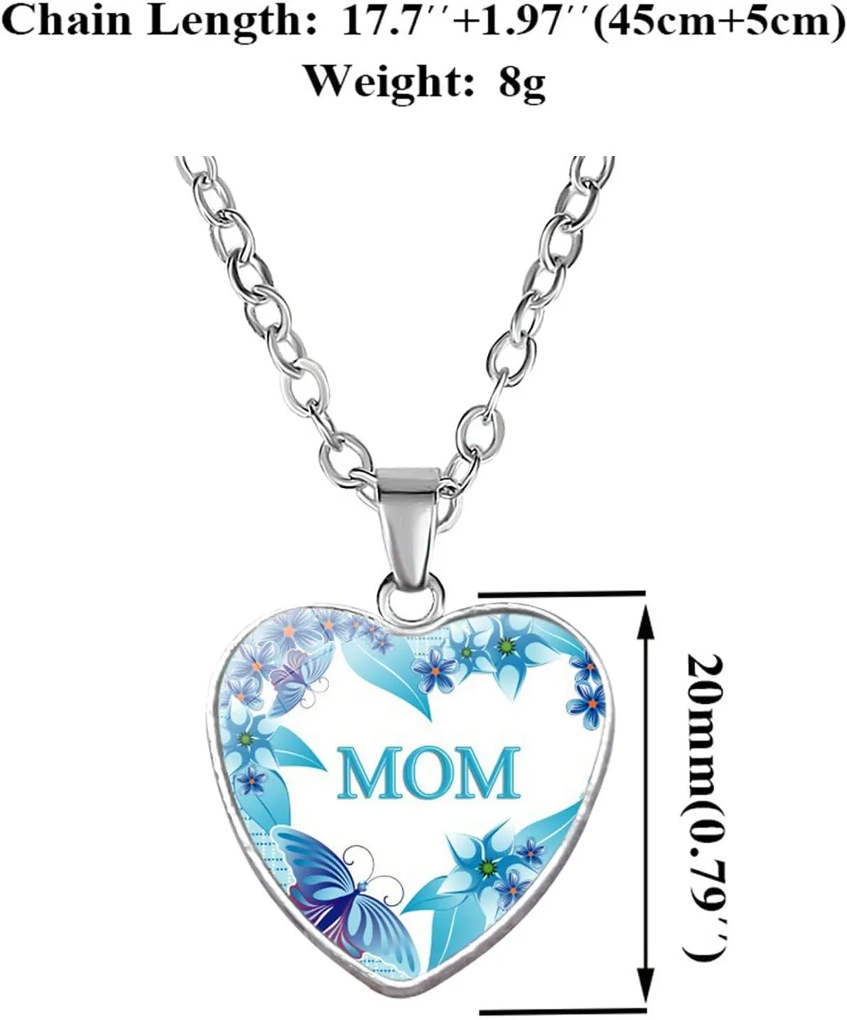 Length Pendant Necklace for Women,Stainless Steel Heart Pendant Necklaces for Mom Wife Mothers Day Valentines Jewelry Gifts