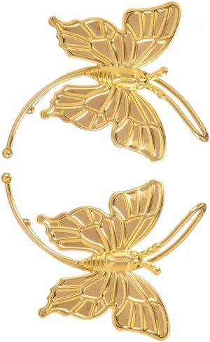LIFKOME Elegant Butterfly Ear Cuffs Gold Earring Cuff Earrings for Women for Special Events
