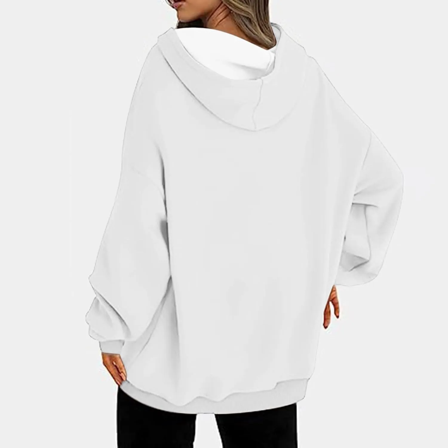 Light Weight Sweatshirt for Women Athletic Fit Workout Sweatshirt Oversized Baggy Pullover Hoodies Hip Hop Streetwear